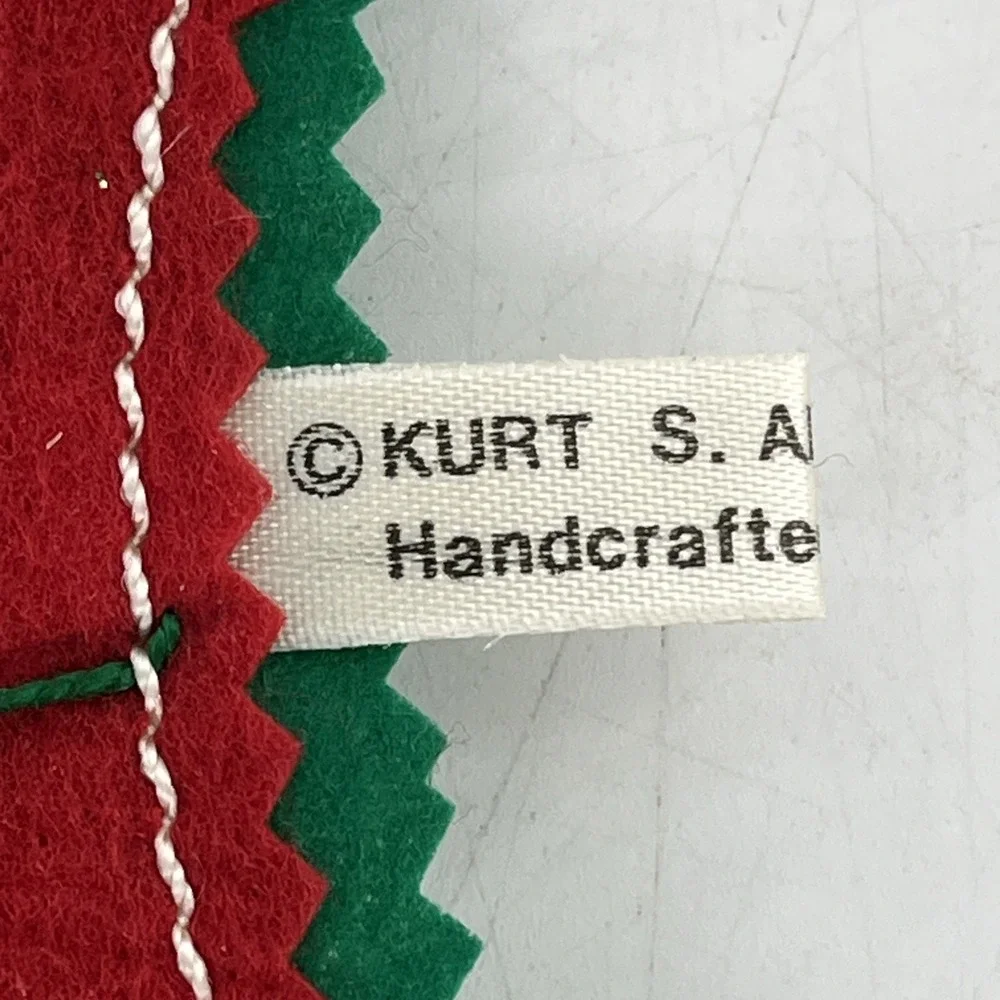 Vintage Kurt Adler Felt Christmas Stocking Snowman Handcrafted Stitch Korea, 20